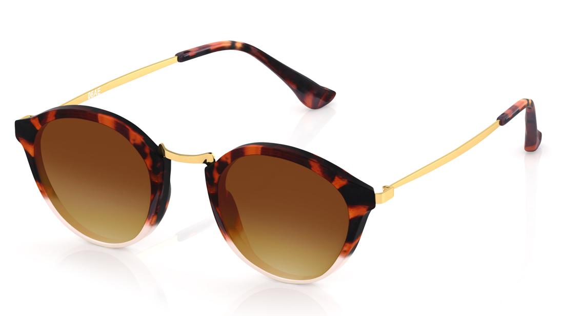 Brown Orange Oval Women Sunglasses (C085BR2F|54)