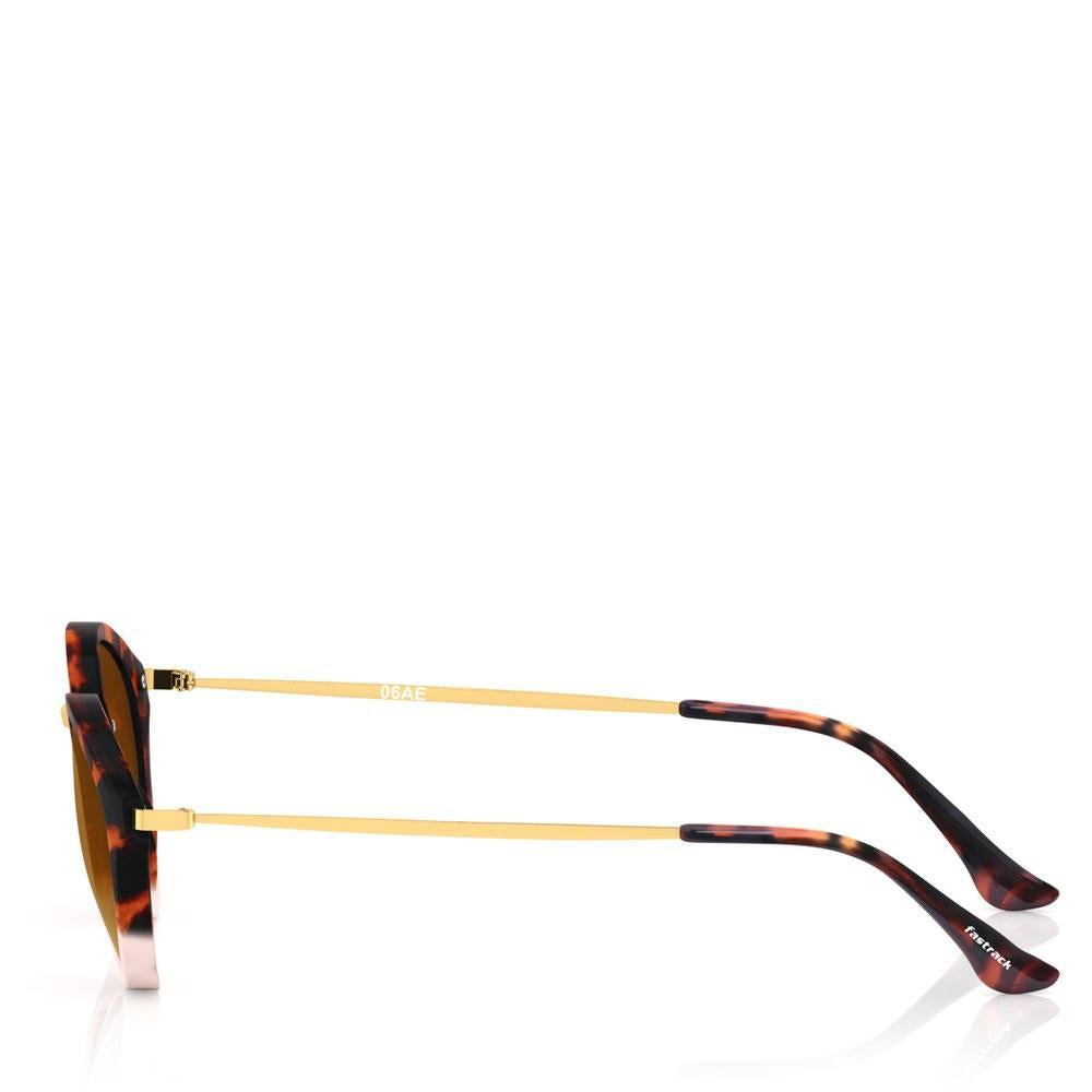 Brown Orange Oval Women Sunglasses (C085BR2F|54)