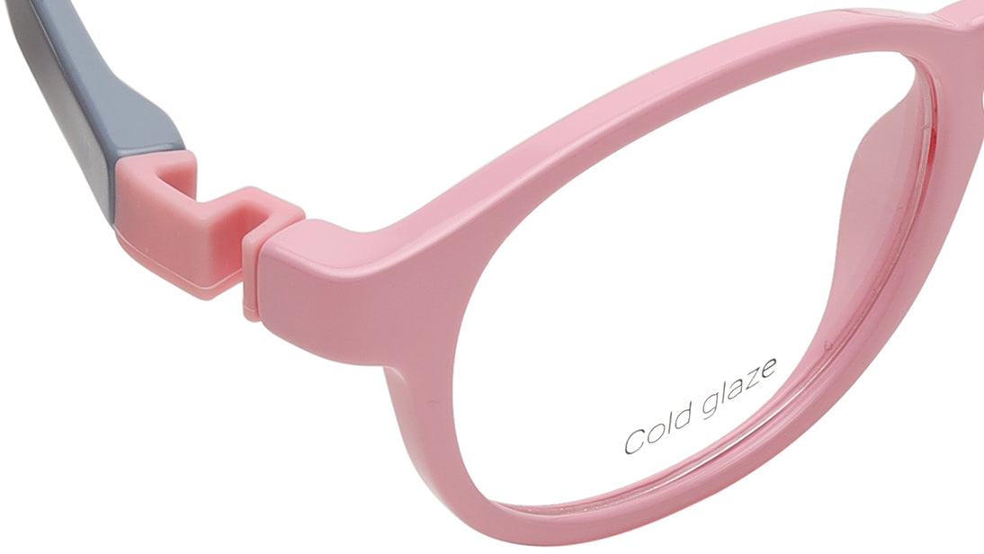 Pink Square Rimmed Kids Eyeglasses