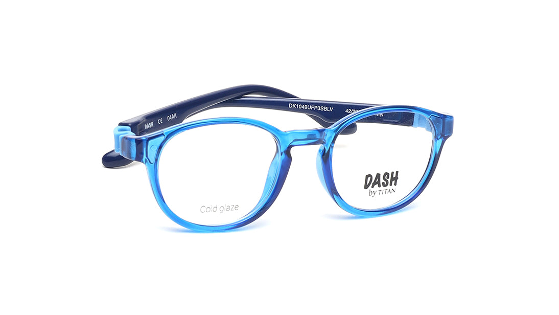 Blue Square Rimmed Kids Eyeglasses