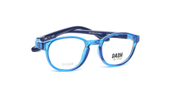 Blue Square Rimmed Kids Eyeglasses