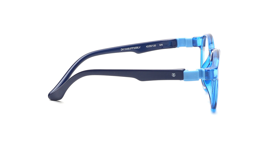 Blue Square Rimmed Kids Eyeglasses