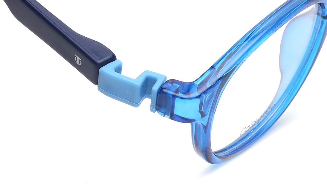 Blue Square Rimmed Kids Eyeglasses