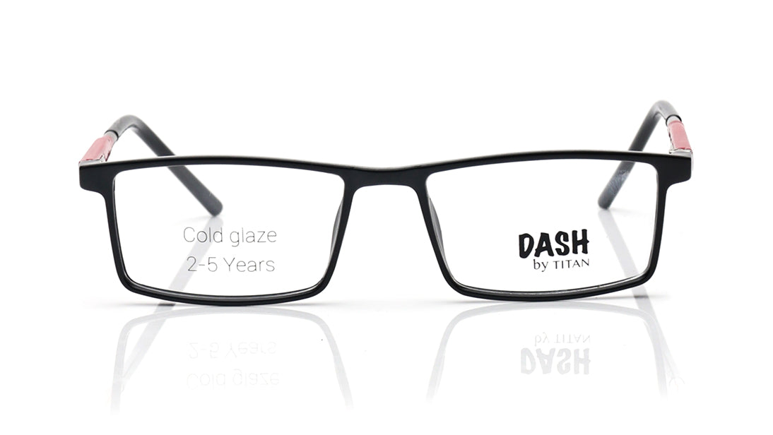 Black Rectangle Rimmed Eyeglasses for Kids