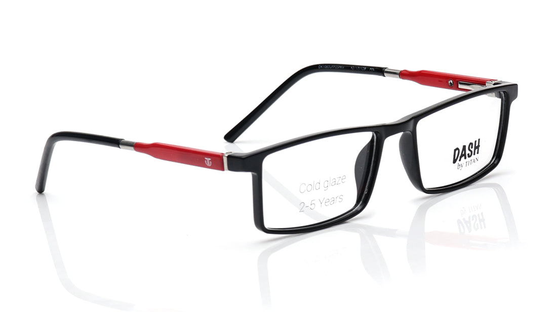 Black Rectangle Rimmed Eyeglasses for Kids