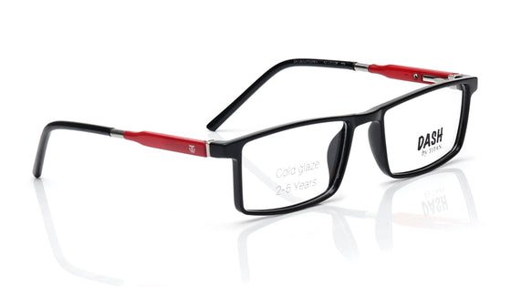 Black Rectangle Rimmed Eyeglasses for Kids