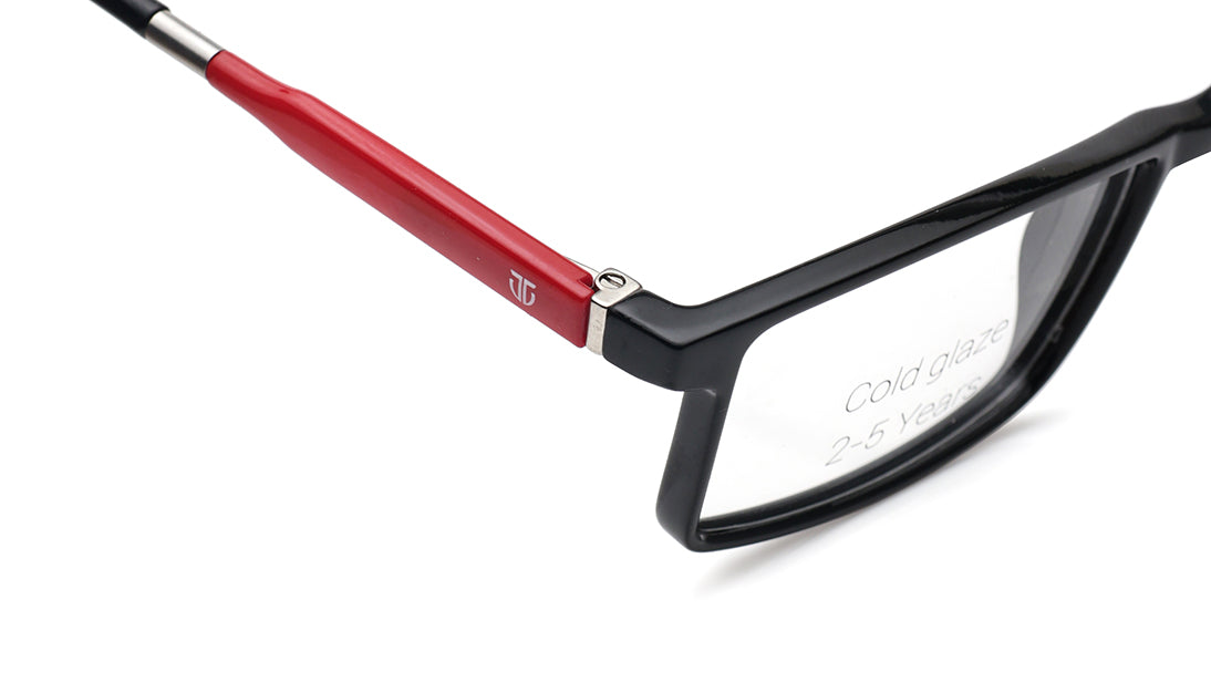 Black Rectangle Rimmed Eyeglasses for Kids