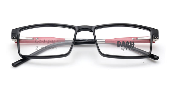 Black Rectangle Rimmed Eyeglasses for Kids