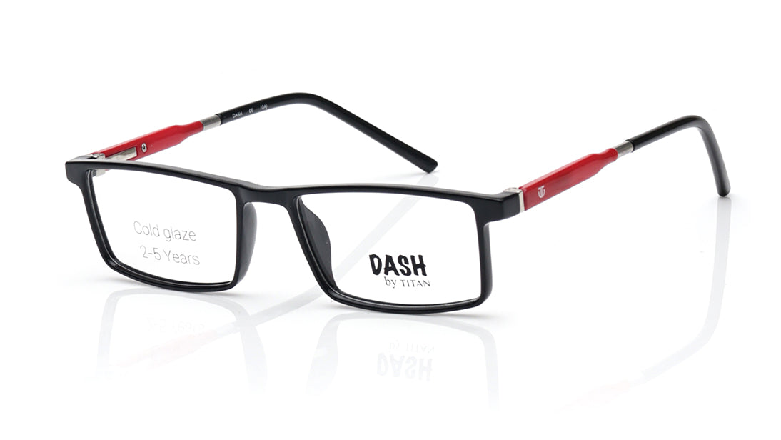 Black Rectangle Rimmed Eyeglasses for Kids