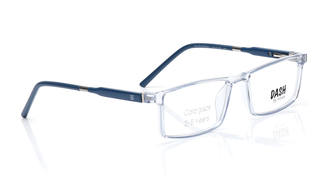 Blue  Rectangle Rimmed Eyeglasses for Kids