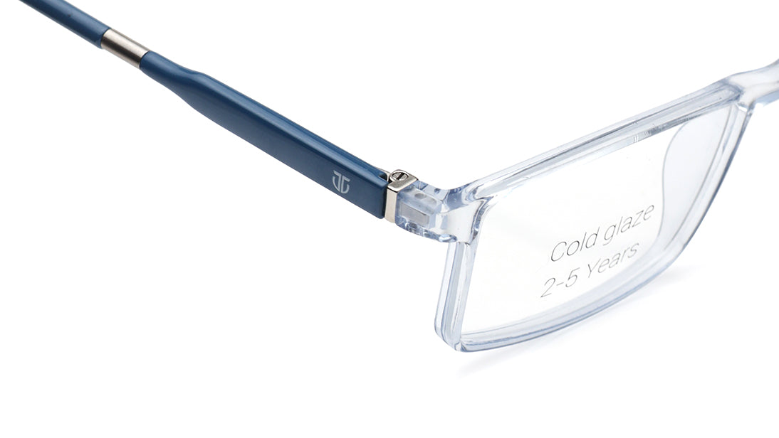 Blue  Rectangle Rimmed Eyeglasses for Kids