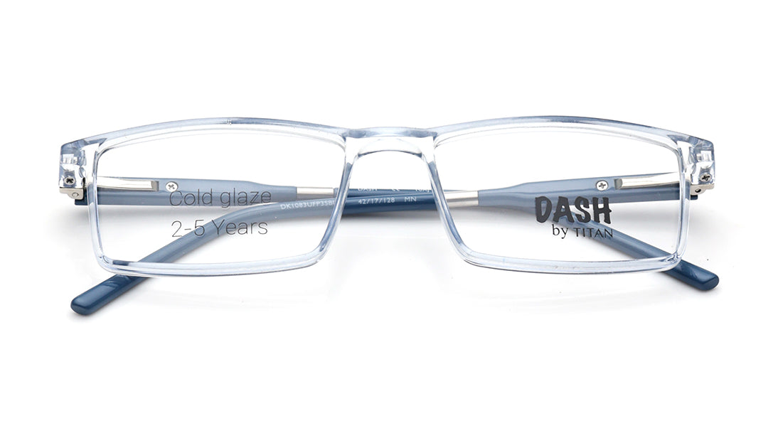 Blue  Rectangle Rimmed Eyeglasses for Kids