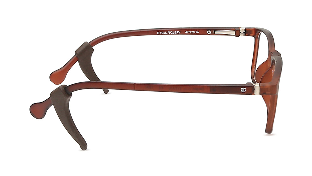 Brown Square Rimmed Eyeglasses (DK54UFP2LBRV|47)