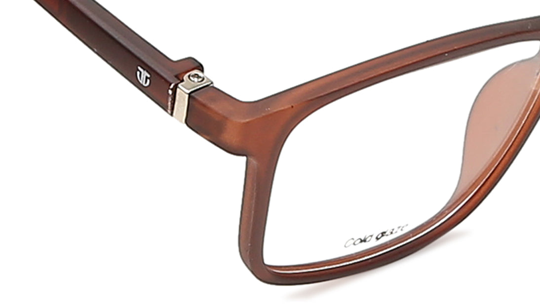 Brown Square Rimmed Eyeglasses (DK54UFP2LBRV|47)