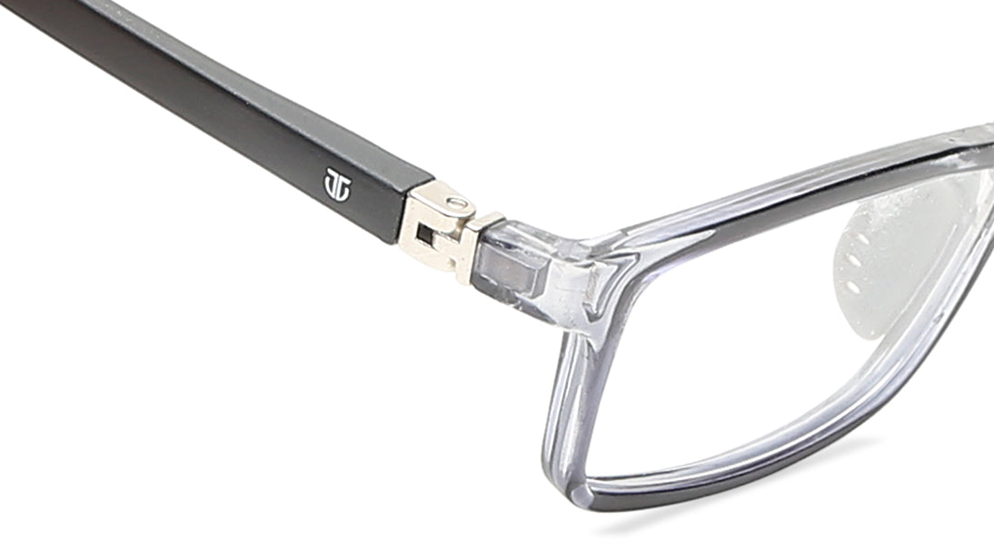 Grey Rectangle Rimmed Eyeglasses (DKRTUFP2GYV|47)