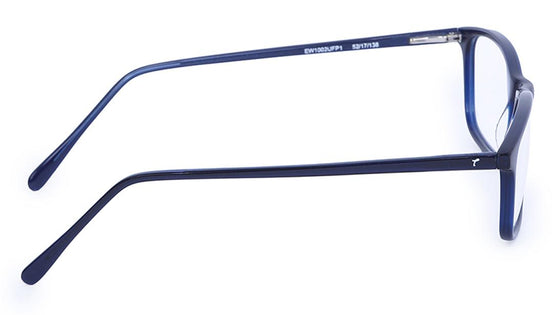 Blue Rectangle Rimmed Eyeglasses (EW1002UFP1|52)