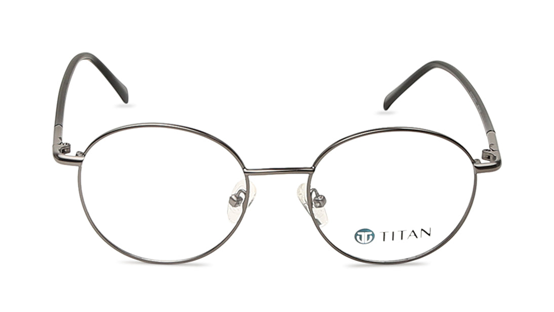 Grey Round Rimmed Eyeglasses for Men