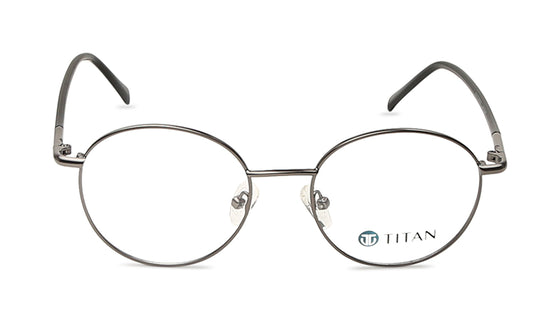 Grey Round Rimmed Eyeglasses for Men