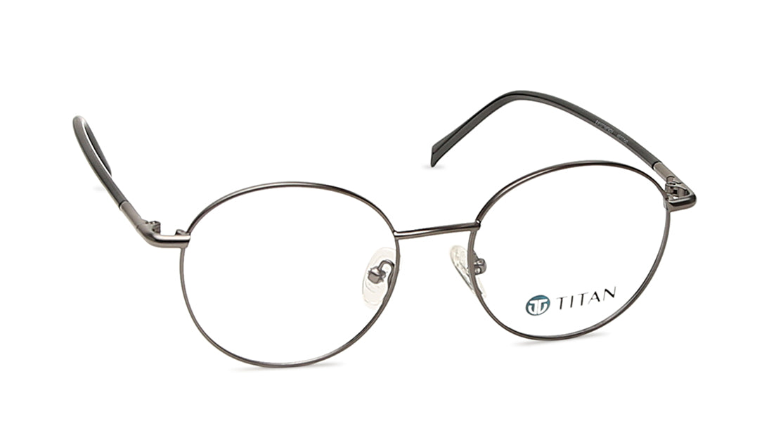 Grey Round Rimmed Eyeglasses for Men