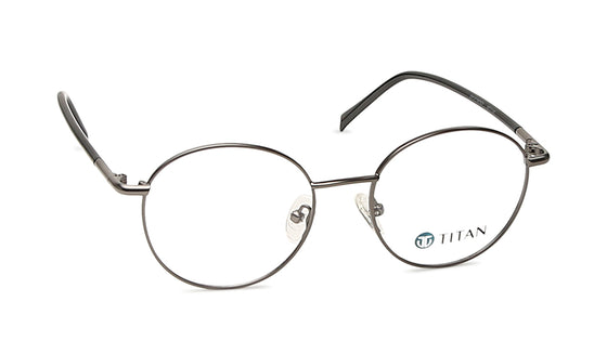 Grey Round Rimmed Eyeglasses for Men