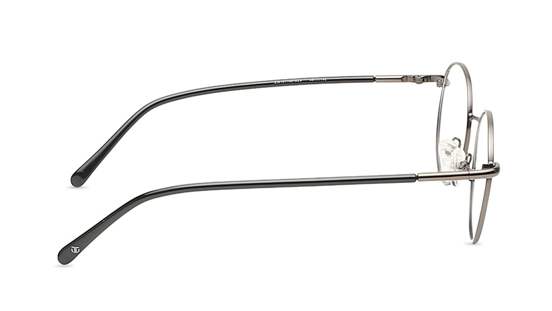 Grey Round Rimmed Eyeglasses for Men
