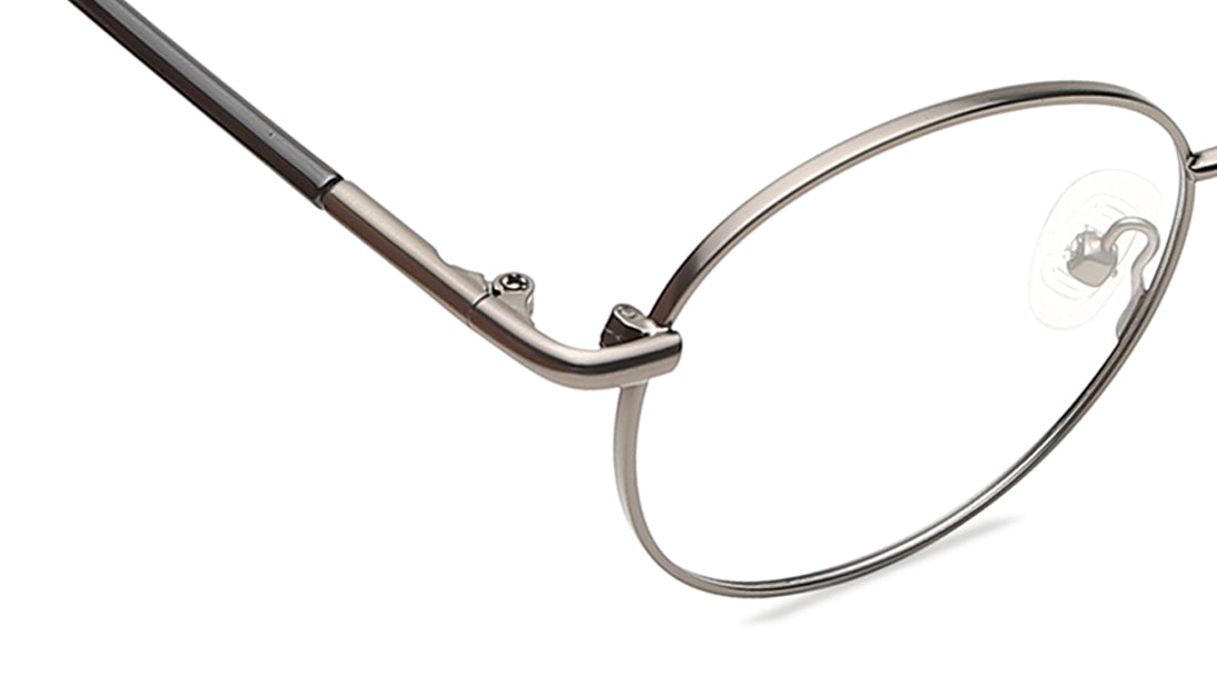 Grey Round Rimmed Eyeglasses for Men