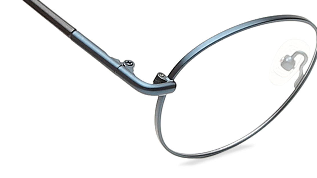 Blue Round Rimmed Eyeglasses for Men