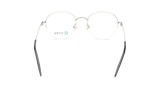 Silver Round Semi-Rimmed Eyeglasses(EW1075MHM2V)