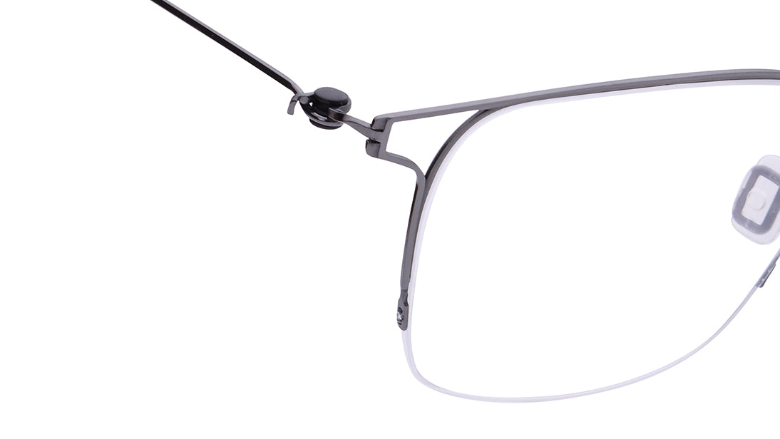 Metz - Grey Semi-Rimmed Eyeglasses