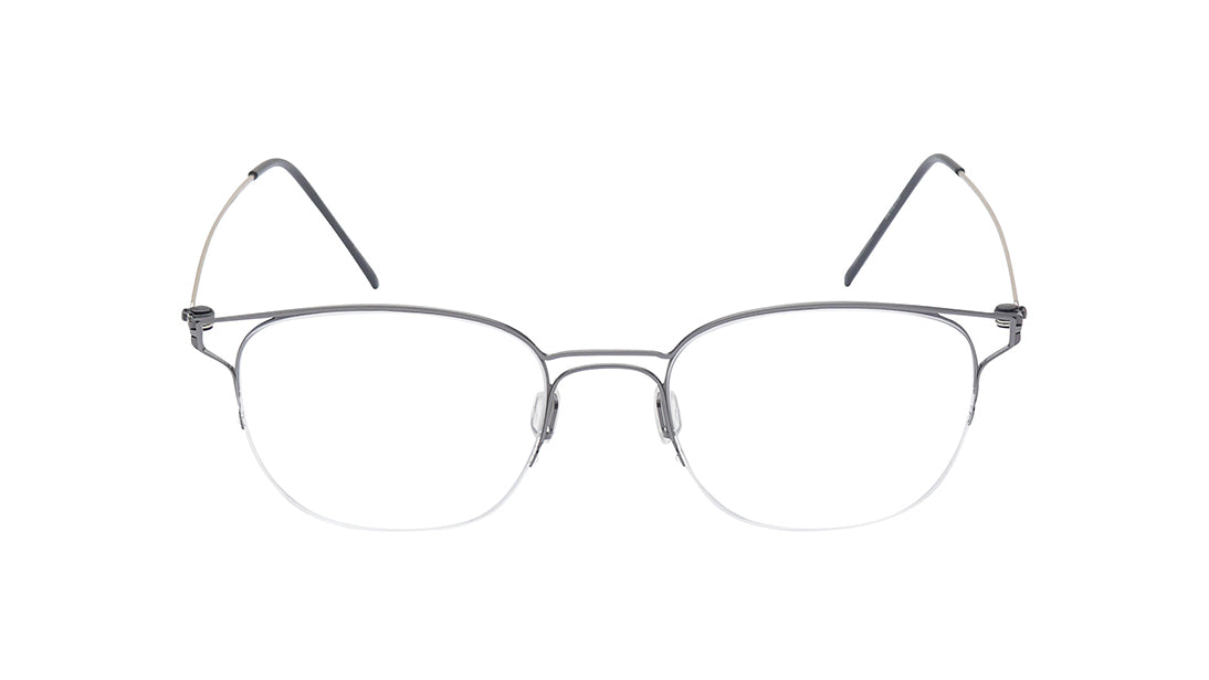 Orleans - Grey Semi-Rimmed Eyeglasses
