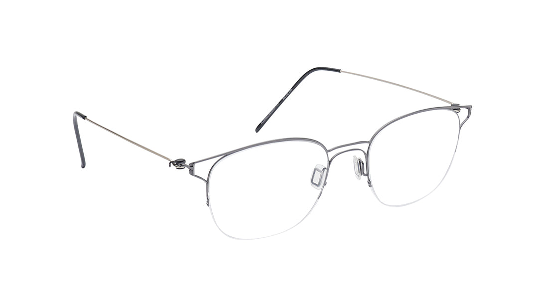 Orleans - Grey Semi-Rimmed Eyeglasses