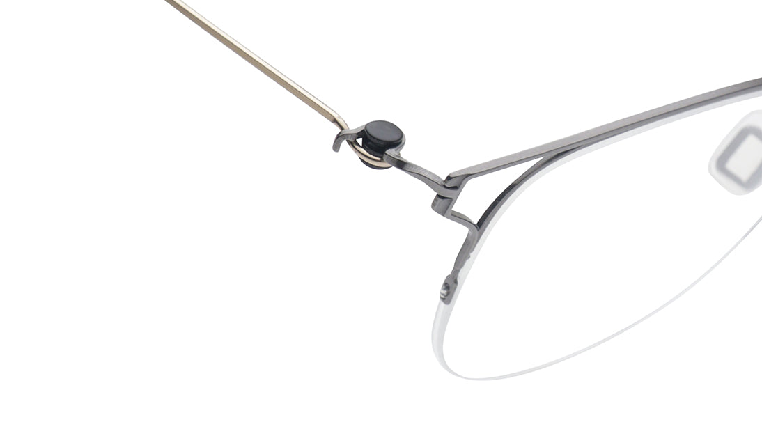 Orleans - Grey Semi-Rimmed Eyeglasses