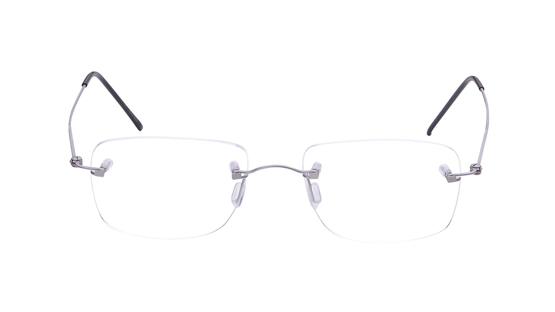 Bordeaux - Grey Rimless Eyeglasses