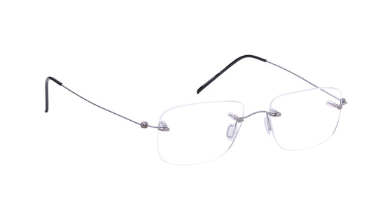 Bordeaux - Grey Rimless Eyeglasses