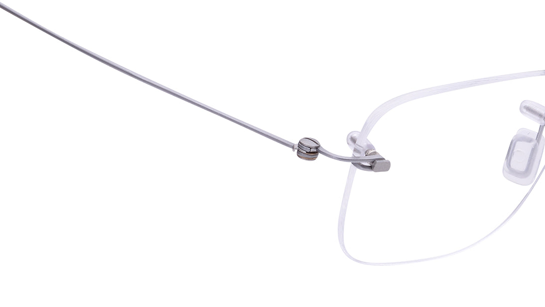 Bordeaux - Grey Rimless Eyeglasses