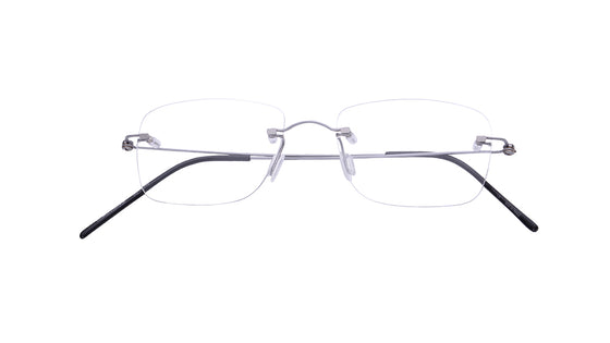 Bordeaux - Grey Rimless Eyeglasses