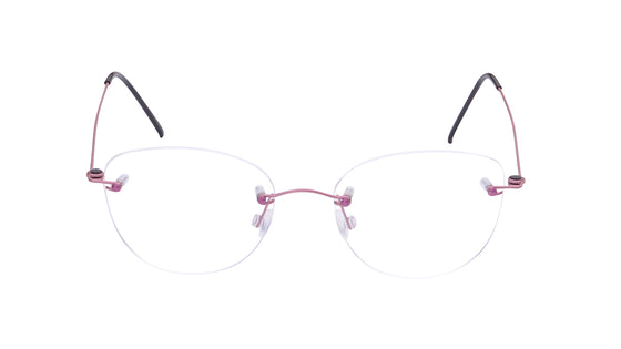Nantes - Pink Rimless Eyeglasses