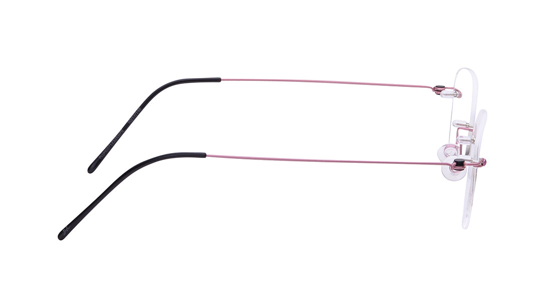 Nantes - Pink Rimless Eyeglasses