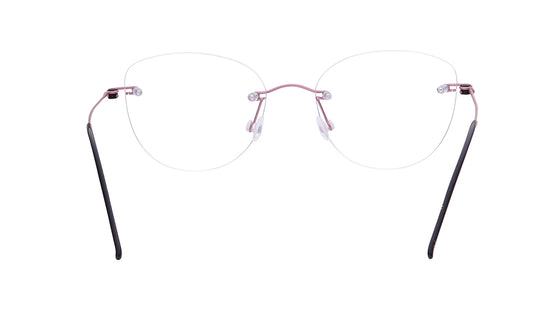Nantes - Pink Rimless Eyeglasses