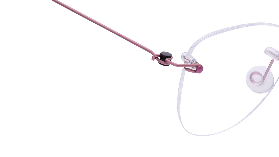 Nantes - Pink Rimless Eyeglasses