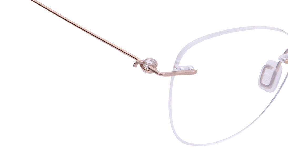 Annecy - Rose Gold Rimless Eyeglasses