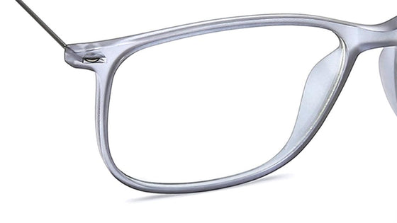 Grey Rectangle Rimmed Eyeglasses (FT1076WFC6|53)