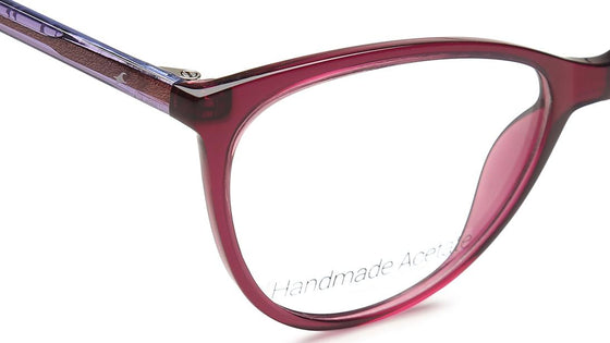 Purple Cateye Rimmed Eyeglasses  (FT1128WFP2|52)