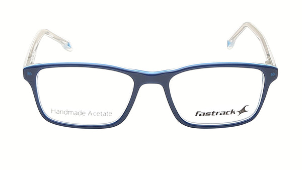 Verve Blue Rectangle Rimmed Eyeglasses (FT1207MFP1SBUV|50)