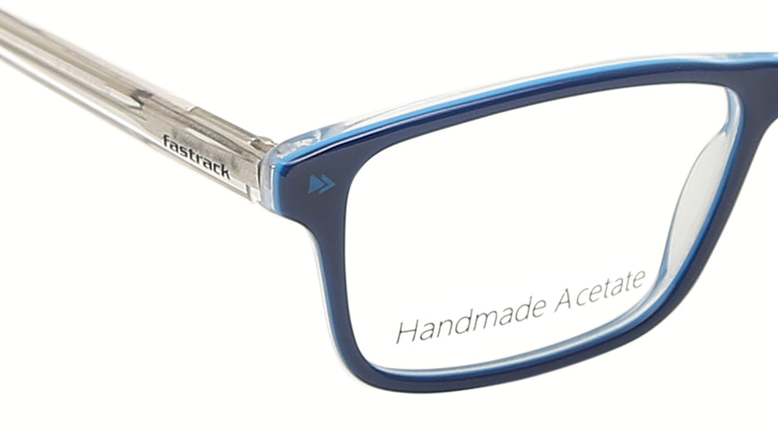 Verve Blue Rectangle Rimmed Eyeglasses (FT1207MFP1SBUV|50)