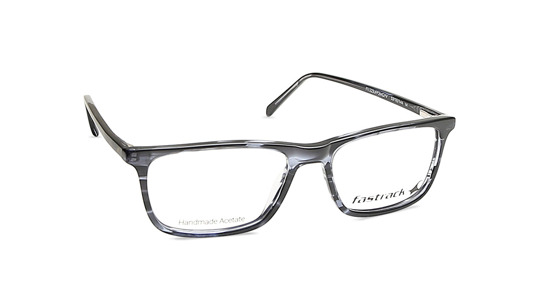 Fluid Grey Rectangle Rimmed Eyeglasses (FT1223UFP2MGYV|53)