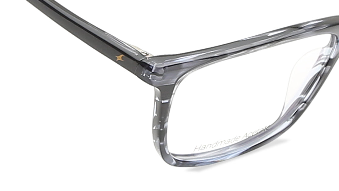 Fluid Grey Rectangle Rimmed Eyeglasses (FT1223UFP2MGYV|53)