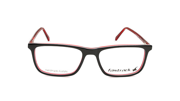 Fluid Black Rectangle Rimmed Eyeglasses (FT1223UFP4MRDV|53)