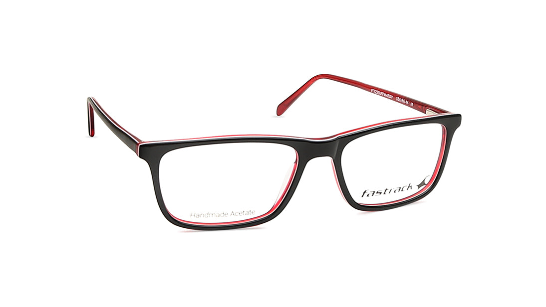 Fluid Black Rectangle Rimmed Eyeglasses (FT1223UFP4MRDV|53)