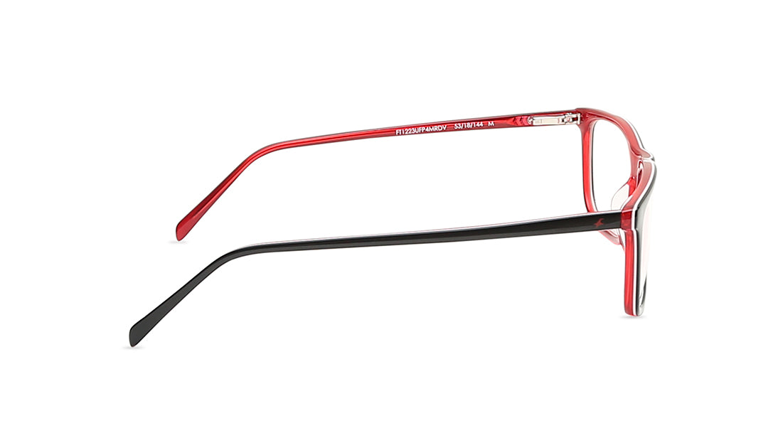 Fluid Black Rectangle Rimmed Eyeglasses (FT1223UFP4MRDV|53)